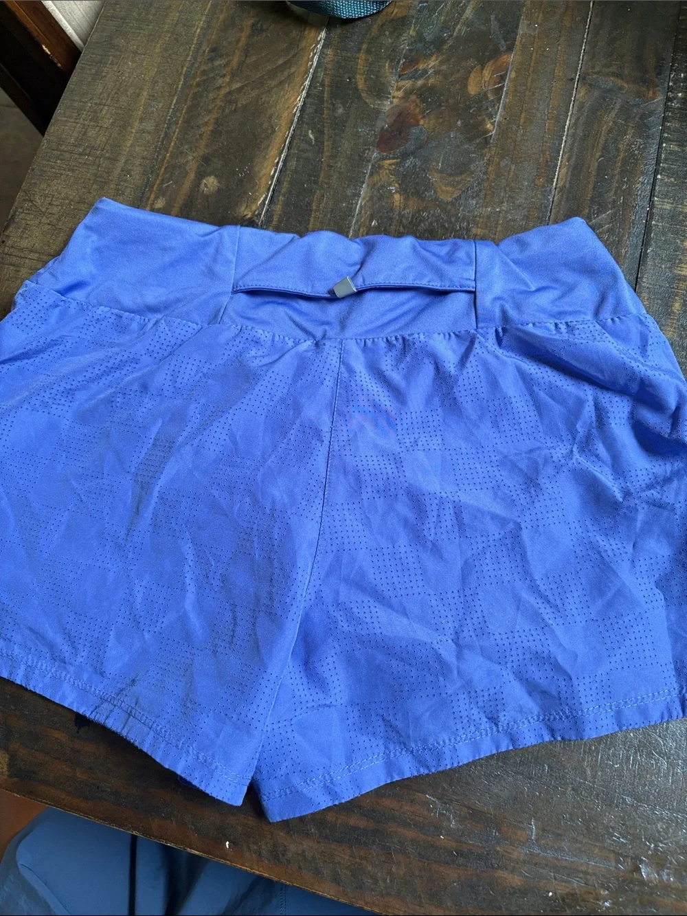 Nike Women's Blue Athletic Running Shorts with Reflective Swoosh
